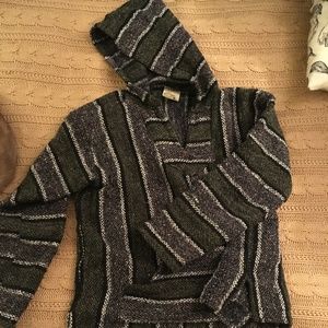 Cotton Blend Drug Rug Sweatshirt Hoodie